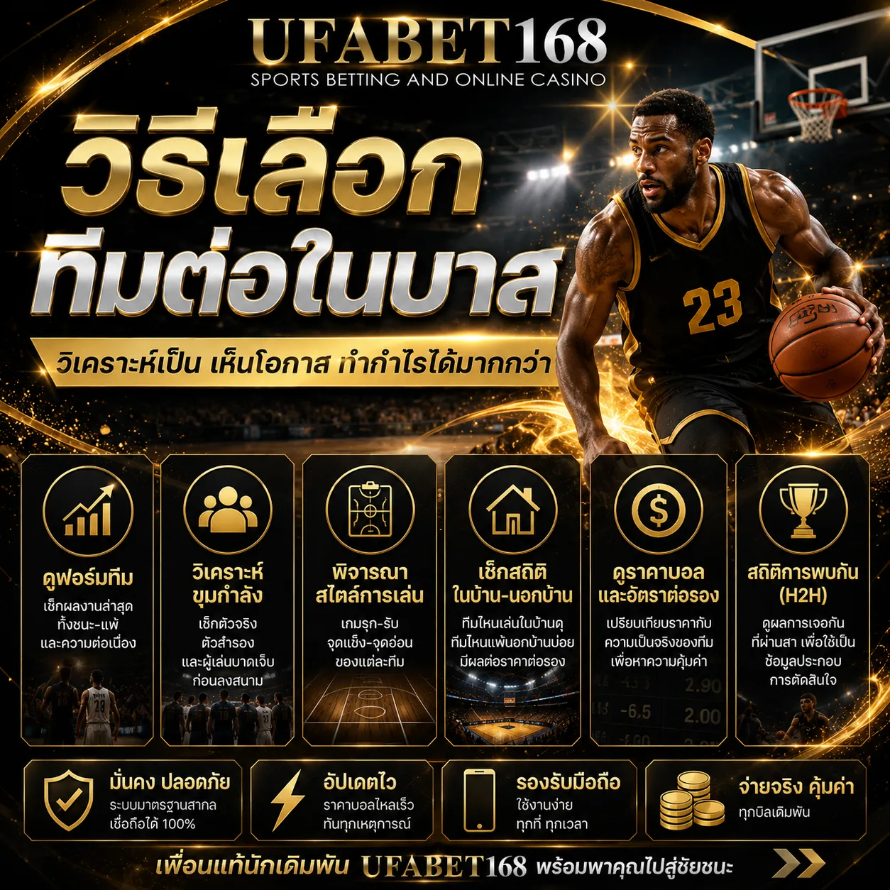 วิธีเลือกทีมต่อในบาส UFA168