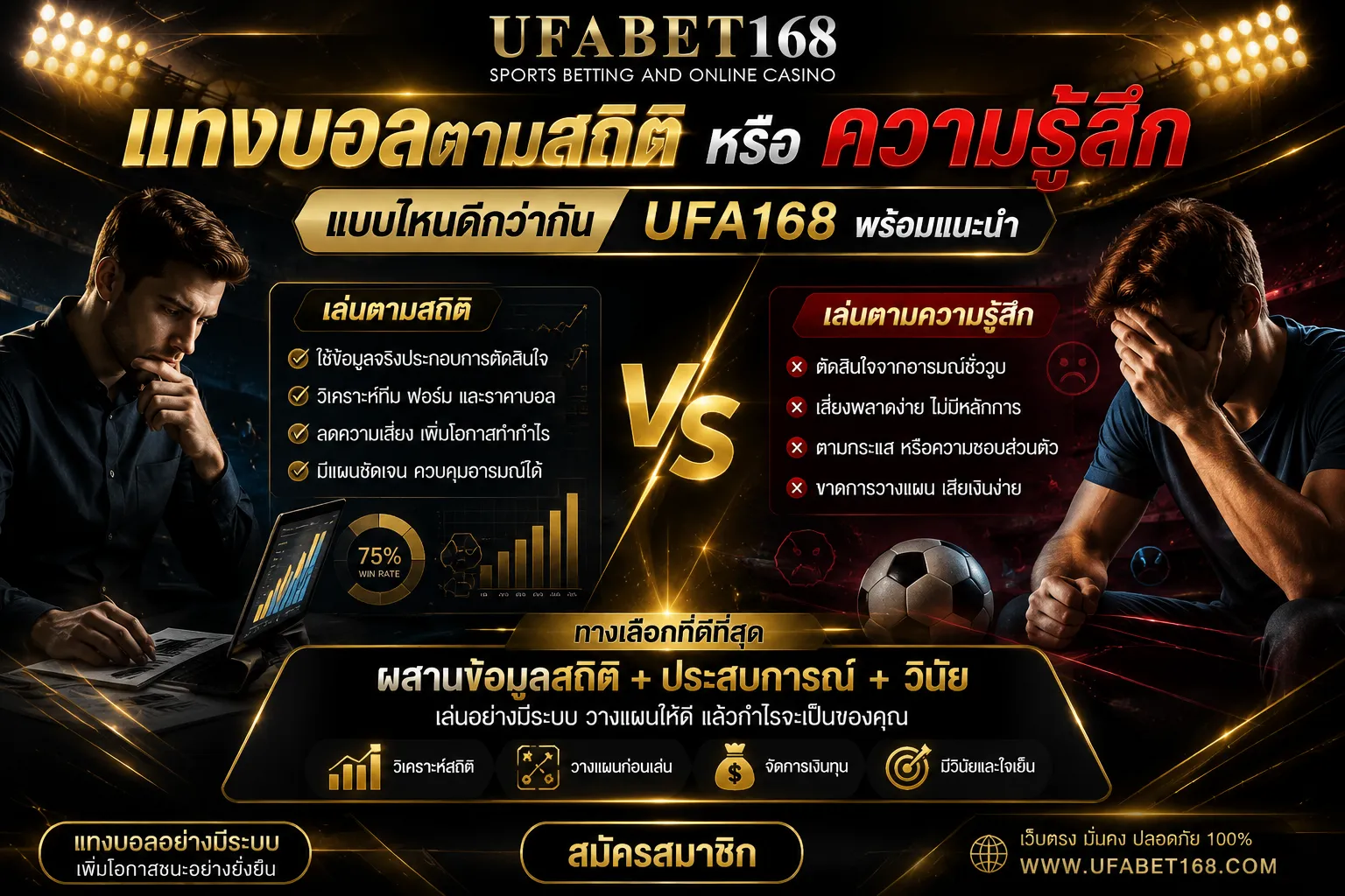 แทงบอลตามสถิติหรือความรู้สึก