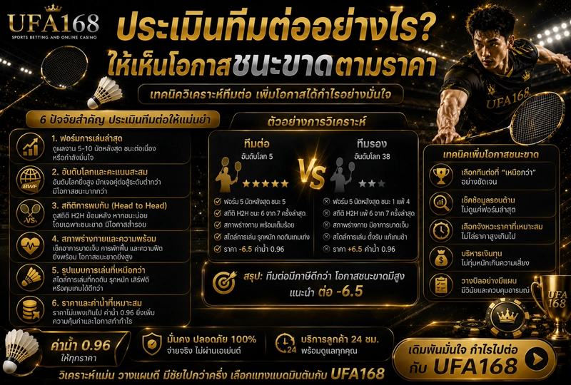 ประเมินทีมต่ออย่างไรให้เห็นโอกาสชนะขาดตามราคา