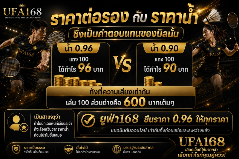 ราคาน้ำแบดมินตันคืออะไร ต่างจากราคาต่อรองตรงไหน